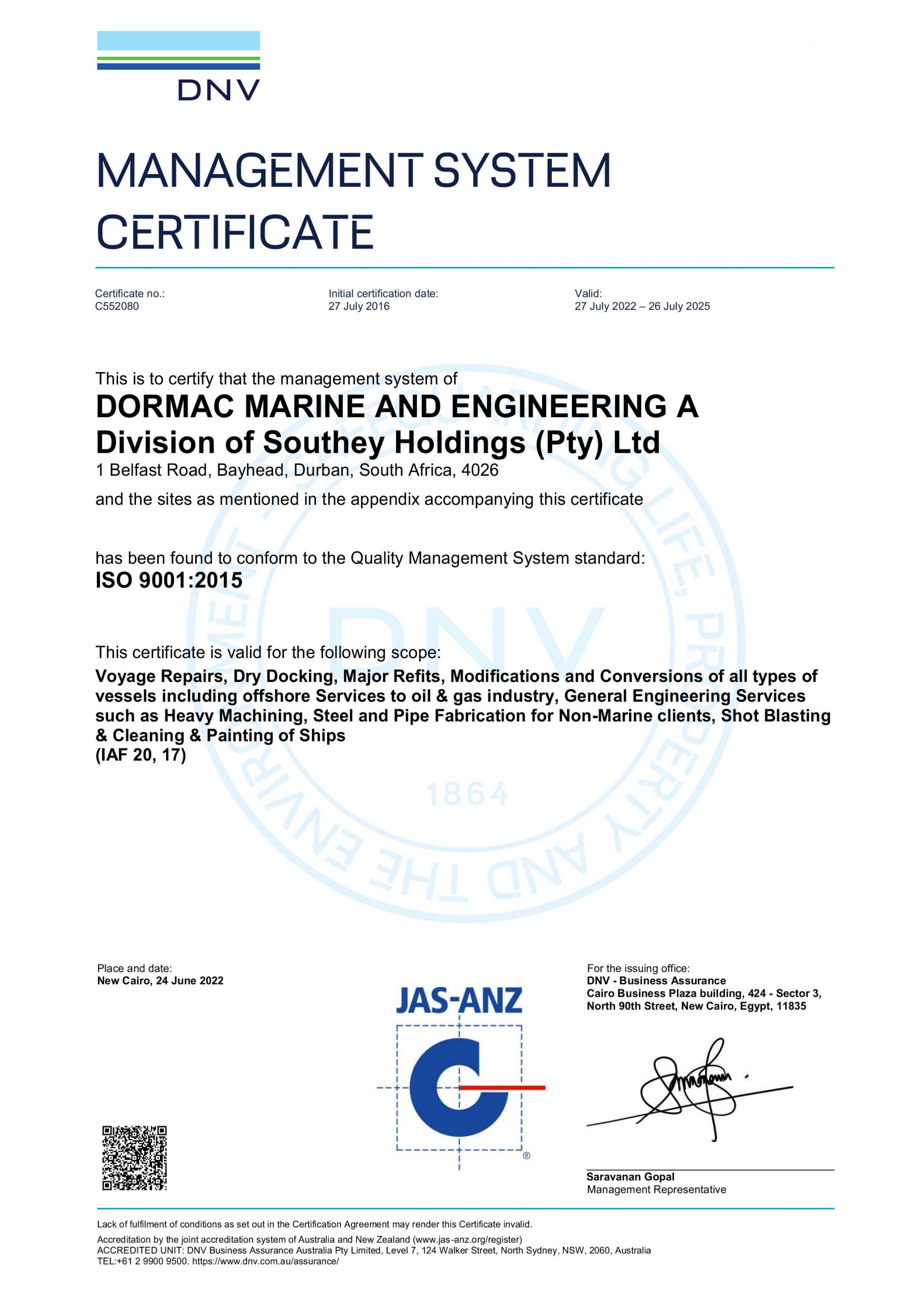 Iso 9001 Certification Dnv